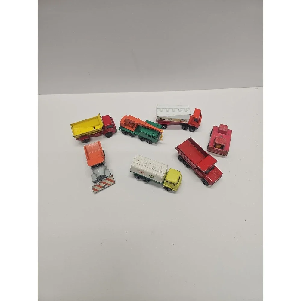 Matchbox Lesney Vintage  Job Lot Crane #30-BP #25-Dump Truck #48 Snow Plow #16